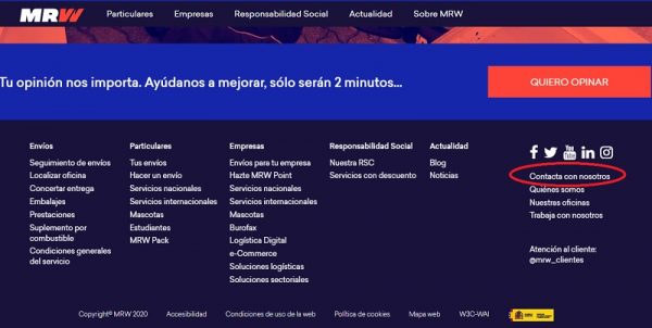 Teléfono de MRW